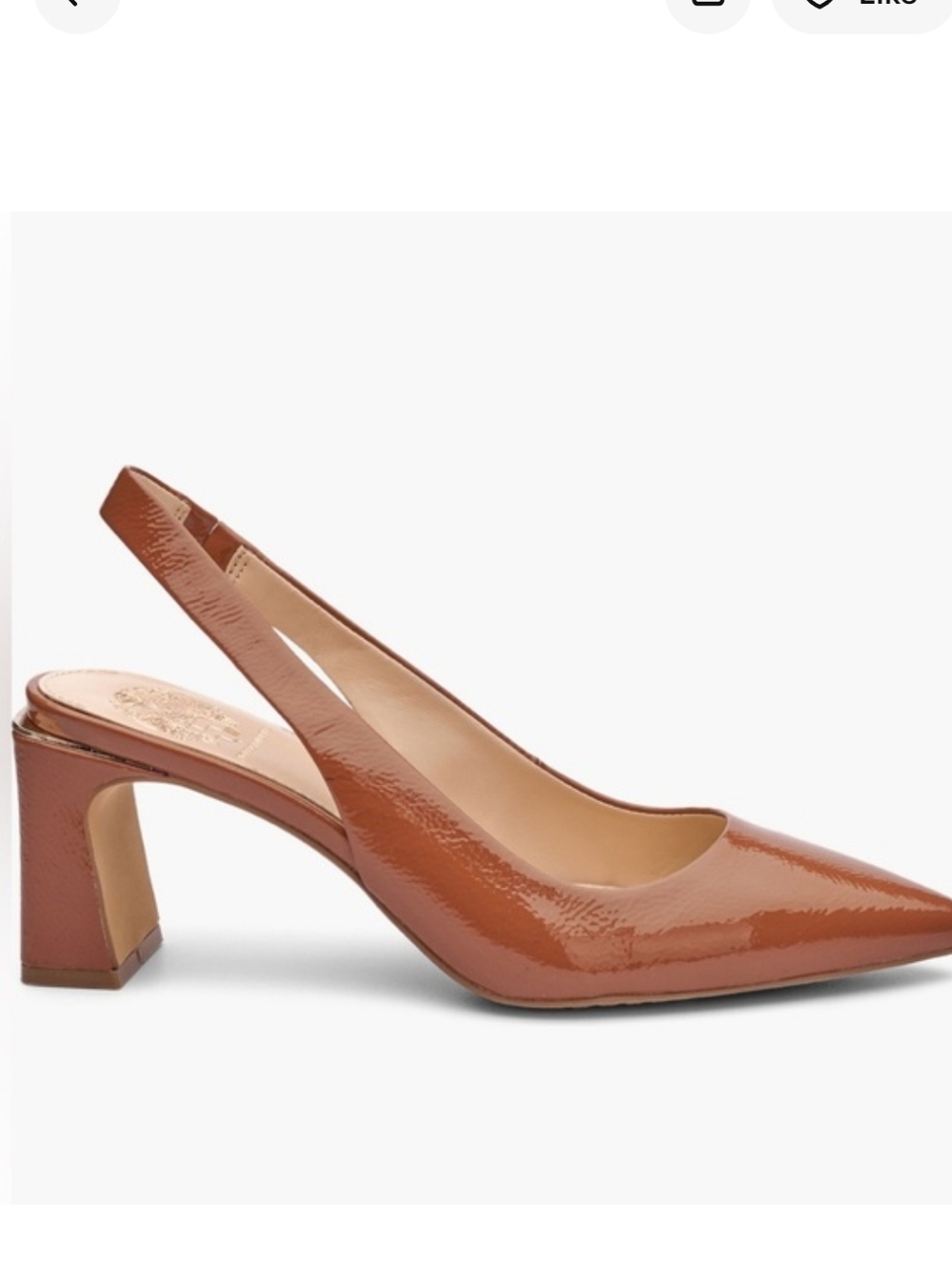 Vince Camuto Hamden Women's Brown Block Heel Slingback Pumps